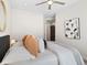 Comfortable bedroom featuring modern accents, neutral tones, and a serene atmosphere at 4917 Lowell Blvd # 105, Denver, CO 80221