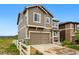 Two-story home with a two-car garage, neutral siding, and a well-maintained front yard with a white picket fence at 2511 Loon Ln, Castle Rock, CO 80104
