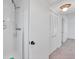 Clean bathroom with shower, closet and neutral finishes at 18200 E Asbury Pl, Aurora, CO 80013