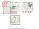 Three-story house layout showing floor dimensions for each room, including the garage and deck at 10247 W Roxbury Pl, Littleton, CO 80127