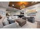 Spacious living room featuring a unique ceiling, stylish furniture, and plenty of room to relax at 10601 Montecito Dr, Lone Tree, CO 80124