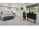 Cozy basement bedroom with large windows, plush carpeting, and neutral décor at 8188 S Yukon St, Littleton, CO 80128