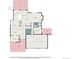 Detailed first-floor floorplan showcasing the layout including kitchen, living room and garage at 8188 S Yukon St, Littleton, CO 80128