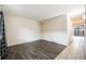 Open living room showcasing a view of the backyard and hardwood flooring at 12662 W Virginia Ave, Lakewood, CO 80228