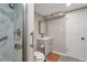 Bathroom with modern fixtures, including a shower with marble tiles and vanity at 8280 Auburn Ln, Westminster, CO 80031