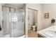 Bathroom featuring a shower and toilet at 2870 W Riverwalk Cir # B, Littleton, CO 80123