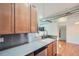 This contemporary kitchen features stainless steel appliances and sleek countertops at 7700 E 29Th Ave # 404, Denver, CO 80238