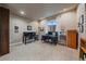 Home office featuring neutral walls, carpeted floors, natural light, and plenty of desk space at 2741 Morning Run Ct, Franktown, CO 80116