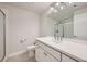 Basement bathroom with white vanity and shower at 7071 Greenwater Cir, Castle Rock, CO 80108