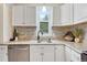 Sunlit kitchen with modern sink, granite counters, and stainless steel appliances at 36700 Mossberg Ct, Elizabeth, CO 80107