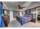 Large bedroom with king-size bed and walk-in closet at 1641 Castlewood Dr, Franktown, CO 80116