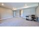 Large basement with carpet, recessed lights, and flexible layout at 17341 Red Cosmos Pt, Parker, CO 80134