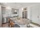 Modern kitchen with gray cabinets and granite countertops at 18372 E 100Th Pl, Commerce City, CO 80022