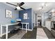 Kitchen and office area with stainless steel appliances and desk at 1310 N Corona St # A, Denver, CO 80218