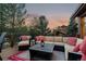 Relaxing outdoor patio area with comfortable seating, perfect for entertaining or enjoying the view at 8140 Lightening View Dr, Parker, CO 80134