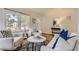 Bright living room with hardwood floors, white furniture, and contemporary accents at 2634 S Humboldt St, Denver, CO 80210