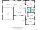 Layout of this home showing the locations of bedrooms, bathrooms, living room, kitchen, and garage at 9197 W Woodard Dr, Lakewood, CO 80227