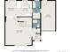 Downstairs floor plan including living room, dining area, kitchen, laundry, garage, bath, and foyer at 4116 W 111Th Cir, Westminster, CO 80031