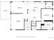 Detailed floor plan showcasing living room, kitchen, primary bedroom, baths, and balcony dimensions at 5390 Rosemary Ln, Denver, CO 80221