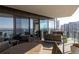Spacious balcony with a fireplace and a beautiful spot to entertain at 1133 14Th St # 3430, Denver, CO 80202