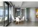 Beautiful dining area with a glass table and stylish chairs at 1133 14Th St # 3430, Denver, CO 80202