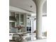 Close-up of a kitchen featuring granite countertops and a modern chandelier at 1133 14Th St # 3430, Denver, CO 80202