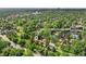Aerial view of the home location with tree coverage and proximity to McWilliams Park at 2680 S Garfield Cir, Denver, CO 80210