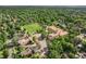Aerial view near a school and green space in a residential neighborhood at 2680 S Garfield Cir, Denver, CO 80210