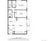 Floor plan showcasing a two-story home's layout, including bedrooms, kitchen and living area at 7700 W Glasgow Pl # 19C, Littleton, CO 80128