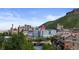 Picturesque city view showcasing the iconic Coors brewery nestled against a mountain backdrop at 801 8Th St, Golden, CO 80401