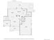 Detailed floor plan featuring the layout of the main floor of the house with dimensions at 7083 Turweston Ln, Castle Pines, CO 80108