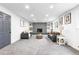 Inviting living room with brick fireplace, plush carpet, and modern decor at 544 S Victor Way, Aurora, CO 80012