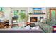 Cozy living room featuring a fireplace, comfortable seating, and modern decor at 3982 Arbol Ct, Boulder, CO 80301