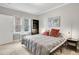Cozy bedroom featuring a comfortable bed and built-in shelving at 1341 N Washington St # 4, Denver, CO 80203