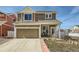 Beautiful two-story home with a well-manicured lawn, attached garage, and inviting front porch at 5541 Killarney Ct, Denver, CO 80249