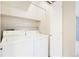 Functional laundry room with shelving and a washer and dryer hookup at 9905 Foxhill Cir, Highlands Ranch, CO 80129