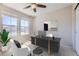 Modern home office with a sleek desk and comfortable chair at 9494 Halstead Ln, Lone Tree, CO 80124