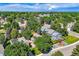 Aerial view of a tree-lined neighborhood with well-maintained lawns, charming homes, and lush landscaping at 8845 W 81St Dr, Arvada, CO 80005