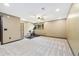 Spacious basement with carpet and ceiling fan, perfect for a home gym or recreation area at 2140 Torrey Pine Dr, Evergreen, CO 80439