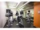 Condo gym with treadmills, ellipticals, and stationary bikes at 444 17Th St # 802, Denver, CO 80202