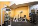 Condo gym with free weights, a mirror, and weight machines at 444 17Th St # 802, Denver, CO 80202