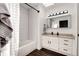 Bathroom featuring a shower-tub and a granite vanity at 1825 S Pitkin Cir # 10, Aurora, CO 80017
