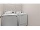 Bright laundry room with new white washer and dryer at 5723 Berry Ridge Way, Castle Rock, CO 80104