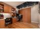 Bedroom with built-in storage and a hidden murphy bed, perfect for guests at 1435 Wazee St # 403, Denver, CO 80202
