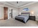 Spacious main bedroom features neutral-colored walls and carpeting at 29303 E 165Th Ave, Brighton, CO 80603