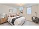 Cozy bedroom features a neutral palette, carpeted floors, and modern furnishings at 130 S Eaton St, Lakewood, CO 80226