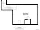 Basement floor plan featuring dimensions and layout for remodeling or storage options at 1385 Birch St, Denver, CO 80220