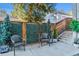 Outdoor patio area with seating and privacy landscaping at 566 N Humboldt St, Denver, CO 80218