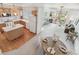 This aerial view highlights the open floorplan of kitchen, dining area and living room space with lots of natural light at 11386 Grove St # B, Westminster, CO 80031