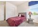 Comfortable bedroom with natural light, closet and neutral decor at 25019 E Alder Dr, Aurora, CO 80016